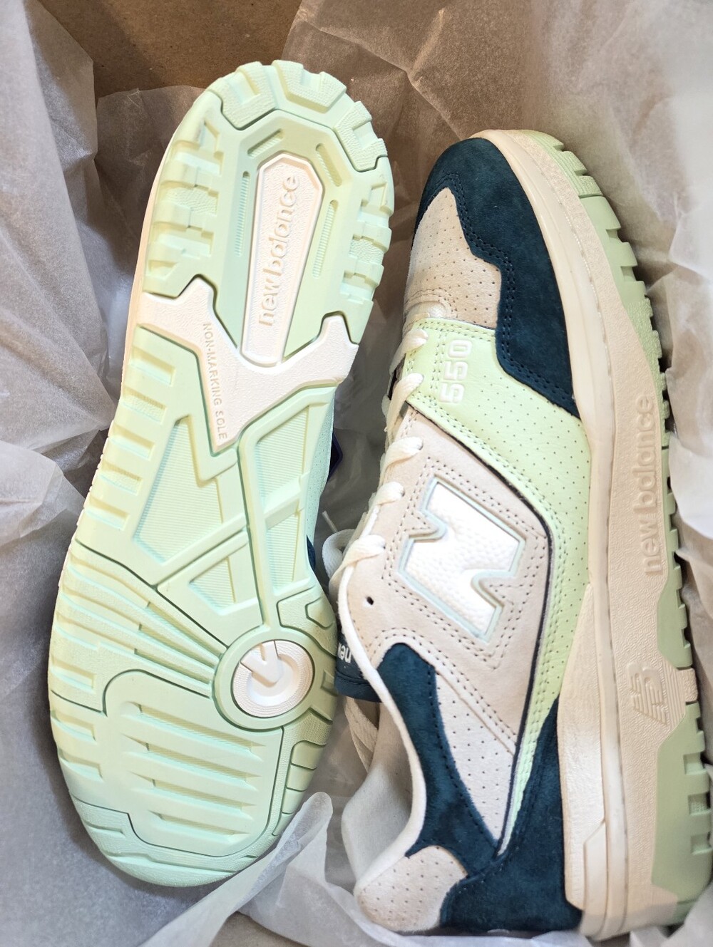 New Balance NB 550 Saturated Suede Pack Melon Water Clay Ash US Mens Sz 10.5 - Picture 7 of 9